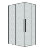 Душ.ограждение 300.K33.01.9070.10.02 Galaxy (90*70*195) прямоугольник,раздвижн,хром,стекло шиншилла (300.K33.01.9070.10.02)