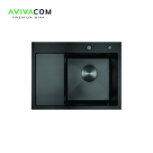 Кухонная мойка AVIVACOM 58*48 нано-черный, правая (NB5848R)
