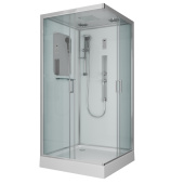 Душ.каб. NG-6002-01GQ (1000х1000х2100) низкий поддон(16 см) стекло ПРОЗРАЧНОЕ, 4 места (60020114GQ)