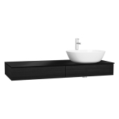 Модуль Vitra 120 см под раковину с выдвижным ящиком, правосторонний, черный дуб (65682)