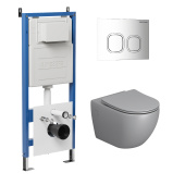 Комплект 3 в 1: инсталляция 900.K31.01.000+клавиша 700.K31.02.100.100 хром глянцев+унитаз GR-4411BMS (97.4411BMS.02.100)