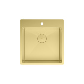 Кухонная мойка Lemark JANGA 490 прямоугольная из нержавеющей стали цвет: Светлое золото (9938106)