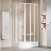 Душевой уголок полукруглый Ravak Supernova SKKP6-80 белый+грейп (32040100ZG)