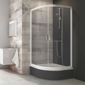 Душевой уголок полукруглый Ravak Blix BLCP4-90 Sabina белый+графит (3B270140ZH)
