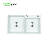 Кухонная мойка с дополнительной чашей AVIVACOM 78*45 нано-золото (NW7845-1.5)