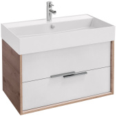 Тумба для раковины Jacob Delafon VIVIENNE 80 см, к. дуб давос натуральный, ф. белый блестящий (EB1667-E75-J5)