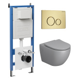 Комплект 3 в 1: инсталляция 900.K31.01.000+клавиша 700.K31.05.32M.32M золото сатин+унитаз GR-4411BMS (97.4411BMS.05.32M)