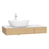 Модуль Vitra 90 см под раковину с выдвижным ящиком, левосторонний, дуб (65675)