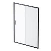 AM.PM Gem Solo Дверь душевая 150х195, стекло матовое, профиль черный матовый (W90G-150-1-195BM)