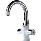 Gappo смеситель белый/хром. д/раковины - гайка (G1049) Gappo смеситель белый/хром. д/раковины - гайка (G1049)