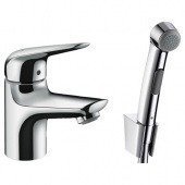 Смеситель с гигиеническим душем для раковины Hansgrohe - Novus (71144000)