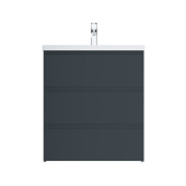AM.PM M91FSX0752GM GEM S, База под раковину, напольная, 75 см, 3 ящика, графит матовый (M91FSX0752GM)