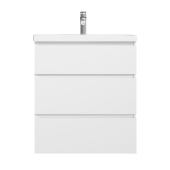 AM.PM GEM S, База под раковину, напольная, 75 см, 3 ящика, белый глянец (M91FSX0752WG)