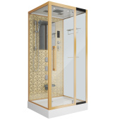 Душ.каб. NG-7714G (1000x900х2150) низкий поддон стенки ЗОЛОТО 5 мест (7714G) Душ.каб. NG-7714G (1000x900х2150) низкий поддон стенки ЗОЛОТО 5 мест (7714G)