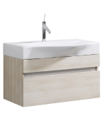 Подвесная тумба Aqwella Bergamo с двумя ящиками в цвете акация с умывальником из литьевого мрамора (Ber.01.08/A)