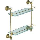 Полка стеклянная двойная ART&MAX ANTIC CRYSTAL, золото (AM-E-2682BSJ-Do)