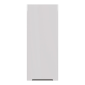 Полупенал Lemark BUNO 35 см подвесной, 1 дверный, правый, цвет планки: Серый, цвет корпуса, фасада: Белый глянец (LM04B35PL)