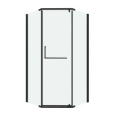 Душ.ограждение 302.K33.03.9090.21.00 Pragma (90*90*195) трапеция,распашн,черн.матов,стекло прозрачн. (302.K33.03.9090.21.00)