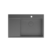 Кухонная мойка Lemark KEZADRA 780P прямоугольная с крылом из нержавеющей стали (чаша СПРАВА) цвет: Графит (9936155) Кухонная мойка Lemark KEZADRA 780P прямоугольная с крылом из нержавеющей стали (чаша СПРАВА) цвет: Графит (9936155)