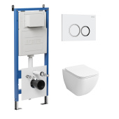 Комплект 3 в 1: инсталляция 900.K31.01.000+клавиша 700.K31.01.000.000 белый глянцев.+унитаз GR-4447S (97.4447S.01.000)