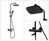 Комплект для ванны и душа Bronze de Luxe AVANTGARDE черный (2039H)