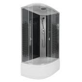 Душ.каб. NG-7510-14R BLACK (1200х800х2150) высокий поддон(40см) стекло МОЗАИКА 4 места (7510R)