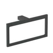 Держатель для полотенец квадратный Nofer Corinto черный (16930.N)