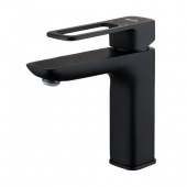 Смеситель для умывальника, черный, Slide, IDDIS (SLIBL00i01)