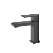 Смеситель для раковины 103, без донного клапана AQUATEK, матовый черный ЛИРА (AQ1410MB)