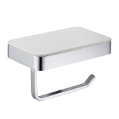 Бумагодержатель с полкой для телефона ABBER Westen хром (AA1730)