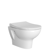 Комплект: Безободковый подвесной унитаз Vitra VitrA Zentrum + тонкое дюропластовое Сиденье Vitra микролифт (5795B003-6077)