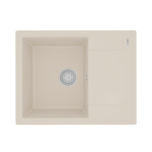 Кухонная мойка Lemark IMANDRA 640 врезная прямоугольная с крылом из кварцгранита цвет: Шампань (9910024)