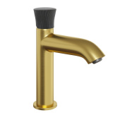 Смеситель для раковины Domus без донного клапана, брашированное золото PVD (PJ) (18PJ205PZ) Смеситель для раковины Domus без донного клапана, брашированное золото PVD (PJ) (18PJ205PZ)