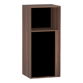 Средний шкаф Vitra Metropole левосторонний, 40 см,  цвет сливовое дерево, фасад черное акриловое стекло (58208)