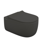 Унитаз BERGES EGO XL, матовый антрацит, микролифт, быстросъёмное (083218) Унитаз BERGES EGO XL, матовый антрацит, микролифт, быстросъёмное (083218)