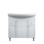 Damixa Palace One, база на ножках с раковиной, 85 см, ящ/дв, белый, глянец (M41-FSX0853WG-WCC085)