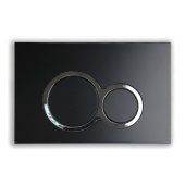 Клавиша мех. для инсталляции Calypso ALFA, Черный, круг с рамкой (CS003-BMRF)