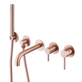 Смеситель ABBER Wasser Kreis для ванны скрытого монтажа, розовое золото матовое (AF8130MRG)