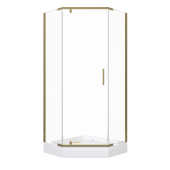 Душевое Ограждение Тритон Дека-Голд, 100х100, пятиуг., низ. подд. (3 места+сифонD90мм) (Щ0000073924)