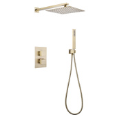 Душевая система ABBER Daheim скрытого монтажа без излива, термостат, золото матовое (AF8251G)