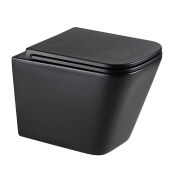 Унитаз Lemark FLOREX подвесной, безободковый с сиденьем микролифт,смыв вихревой Торнадо 3.0, чёрный матовый (9612002)