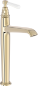 Высокий смеситель Jacob Delafon CLEO 1889 для раковины без д/к, глянцевое золото (E24309-BGG)