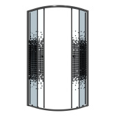 Душевое ограждение Niagara Eco NG-1003-14BLACK (80х80х190) четверть круга,раздвижное,черный,стекло мозаика,1 место (NG-1003-14BLACK)