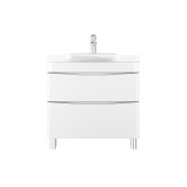 AM.PM Like, База под раковину, напольная, 80 см, 2 ящика, белый, глянцевая, шт (M80FSX0802WG)