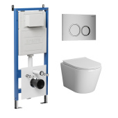 Комплект 3 в 1: инсталляция 900.K31.01.000+клавиша 700.K31.01.110.110 хром матовый+унитаз GR-4478S (97.4478S.01.110)