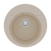 Кухонная мойка Lemark SULA 500 врезная круглая из кварцгранита круглая цвет: Бежевый (9910002)