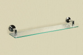 Полка для ванной стеклянная Nofer Line глянец (16515.B)