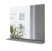 Зеркало Grossman "ЭДВАНС-80 см" с полкой цемент светлый (208007)