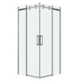 Душ.ограждение 300.K33.04.8080.10.00 Classic (80*80*195) квадрат,раздвижная,хром,стекло прозрачное, 2 места (300.K33.04.8080.10.00)