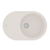 Кухонная мойка Lemark LACHA 760 врезная овальная с крылом из кварцгранита цвет: Жасмин (9910058) Кухонная мойка Lemark LACHA 760 врезная овальная с крылом из кварцгранита цвет: Жасмин (9910058)